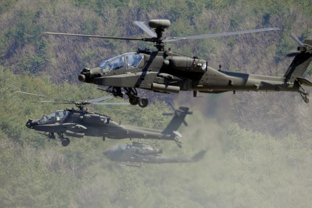 Mục kích AH-64 Apache Hàn Quốc luyện quân chống xe tăng Triều Tiên